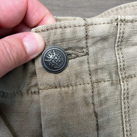 FREE PEOPLE HIGH RISE GREEN MILITARY SYLE CUT OFF SHORTS 8 - Picture 7 of 16